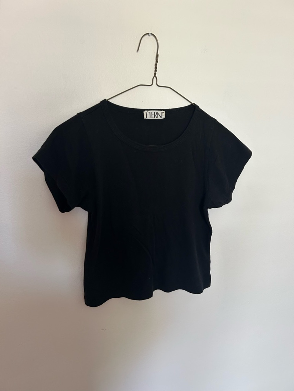 Eterne Black Short Sleeve Crewneck Tee